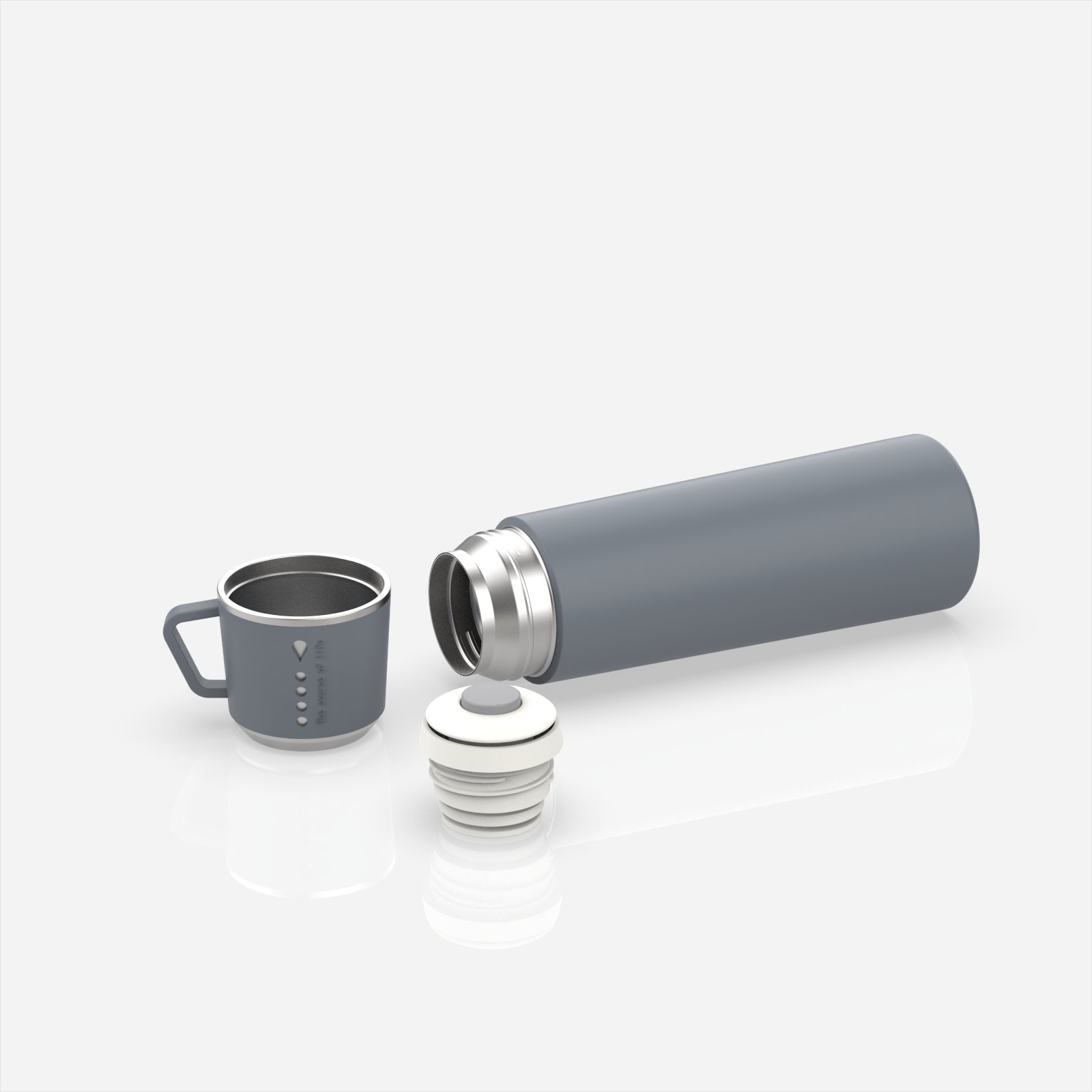 New 500ml/17oz Stainless Steel Portable Water Bottle Logo Brief Double Wall Insulated Thermos BPA Free Vacuum Flask Portable