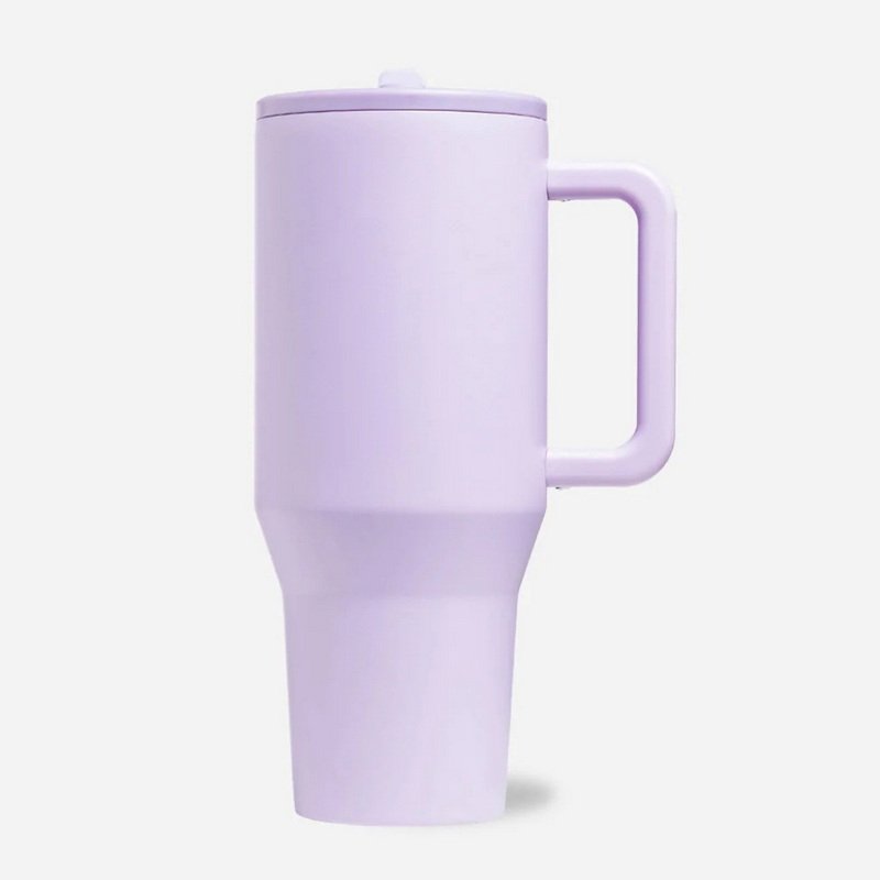 40 OZ New Stainless Steel Tumbler Vacuum Insulated Folding Straw Cover Portable Outdoor Car Cup Travel Coffee Mug