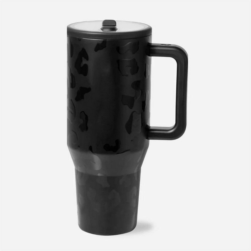 40 OZ New Stainless Steel Tumbler Vacuum Insulated Folding Straw Cover Portable Outdoor Car Cup Travel Coffee Mug