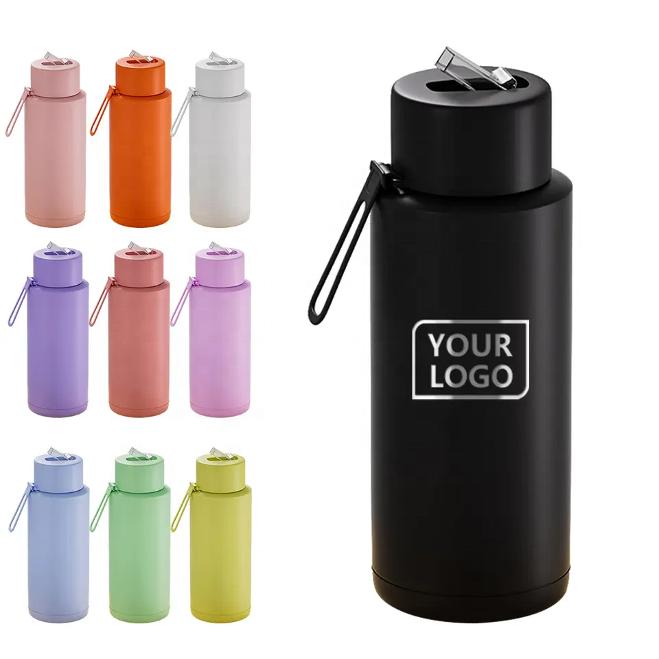 32oz Eco-friendly Recyclable BPA free Stainless Steel Water Bottle Bicycle Sport Vacuum Water Bottle with lid