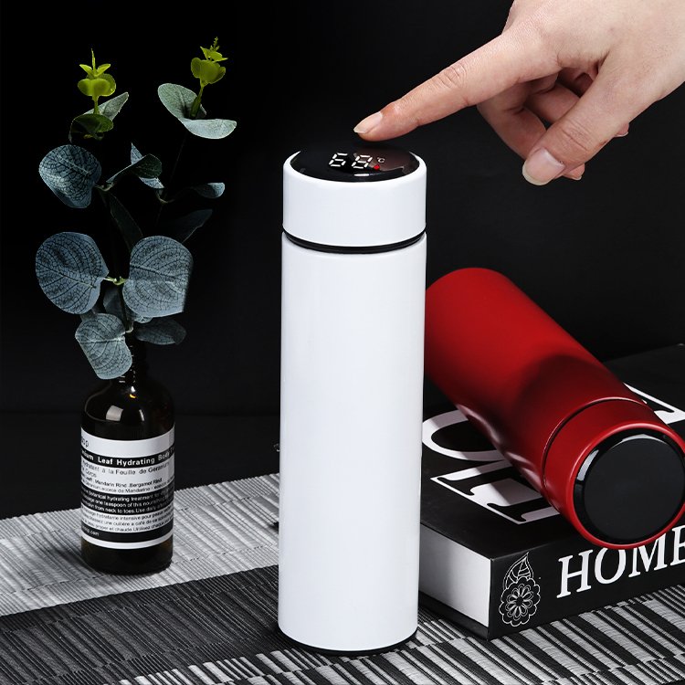 Intelligent Temperature Display 500ml Stainless Steel Water Bottle Smart Drinkware With LED Temperature