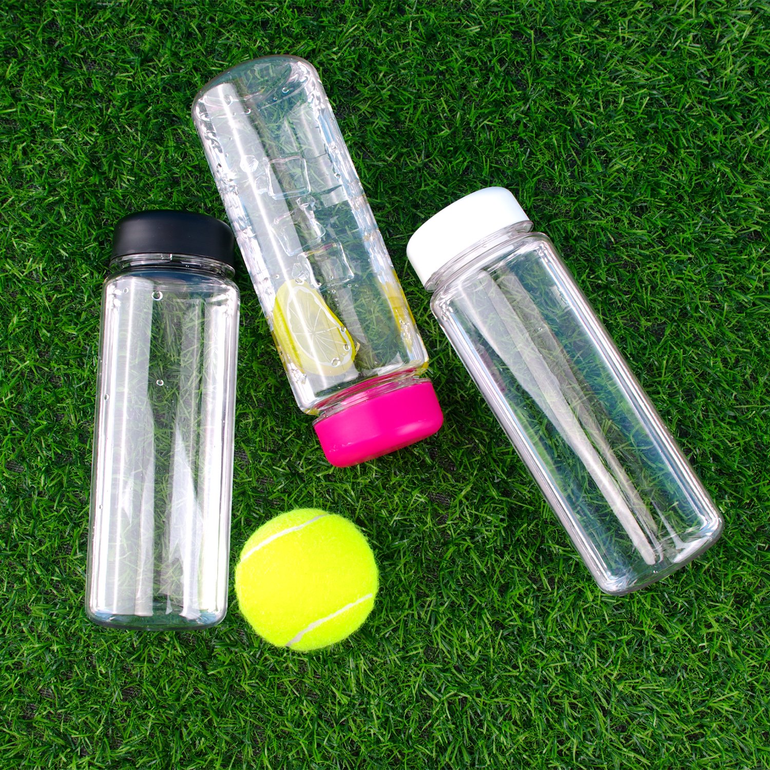 BPA Free 500ml plastic transparent shaker water bottle 16oz clear cute tritan Wide Mouth water bottles for girls my bottle