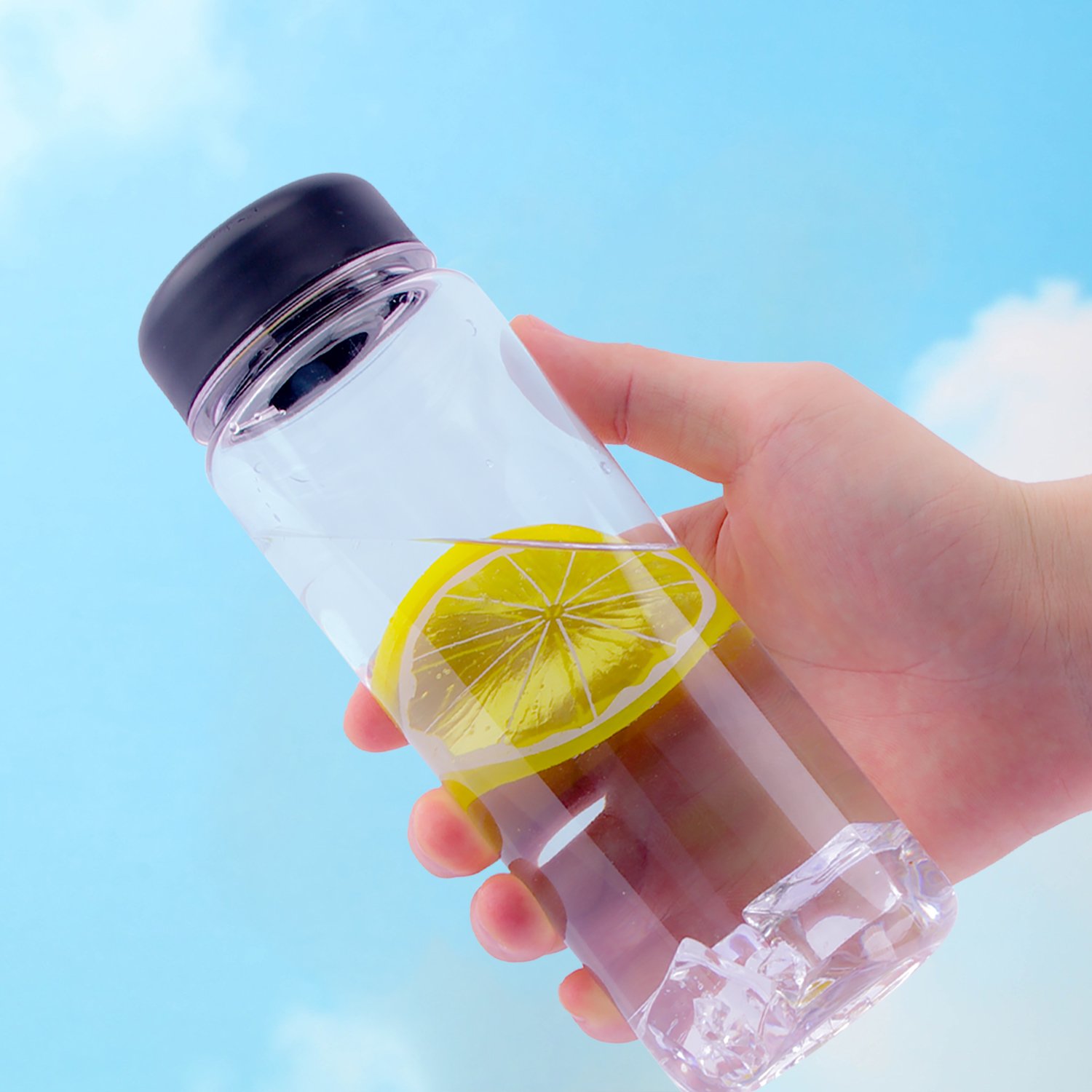 BPA Free 500ml plastic transparent shaker water bottle 16oz clear cute tritan Wide Mouth water bottles for girls my bottle