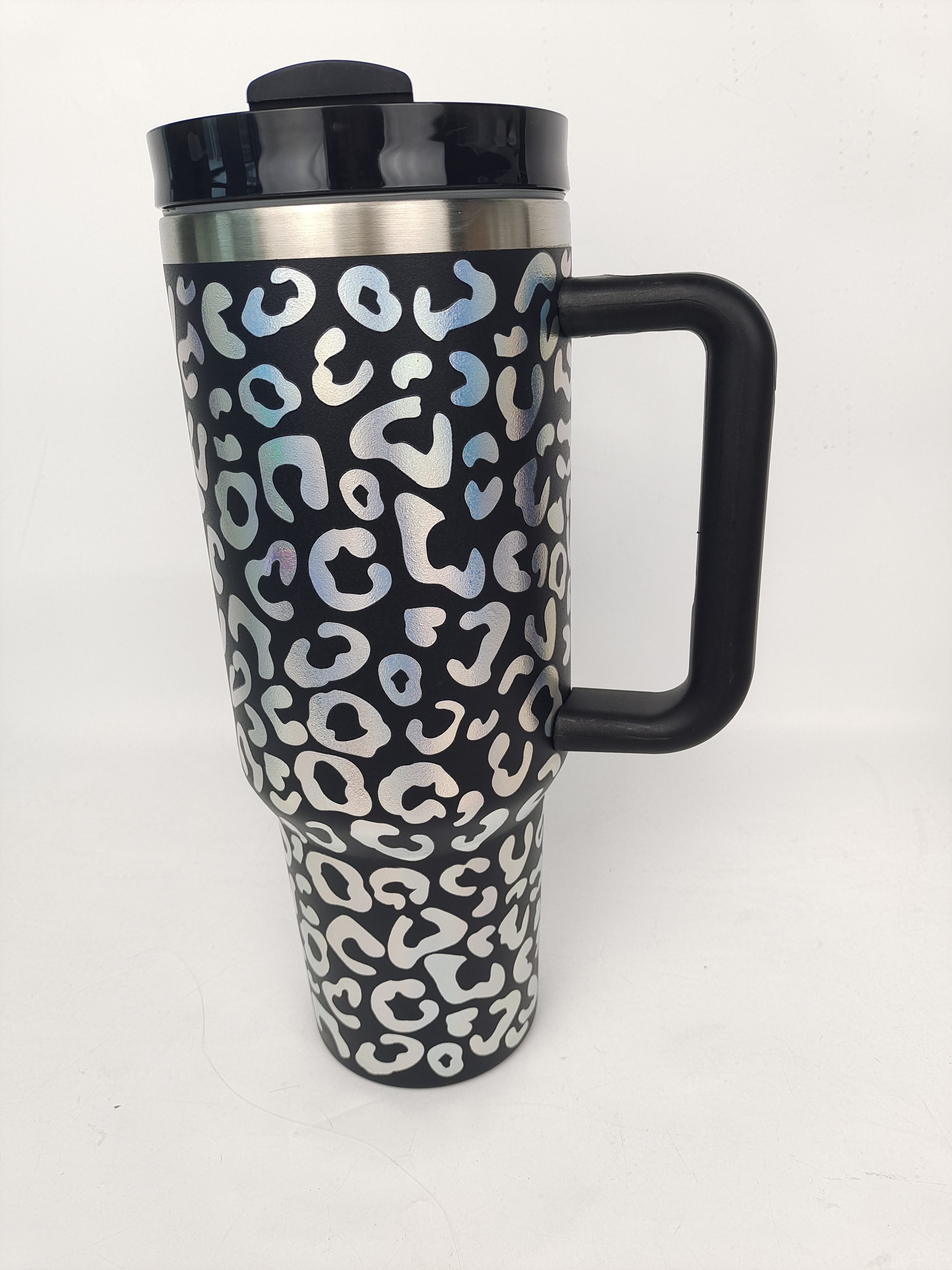 New hot seller H2.0 Holographic paw print Leopard 40oz Adventure popular Tumbler With Handle Ss 18/8 Vacuum Travel Mug