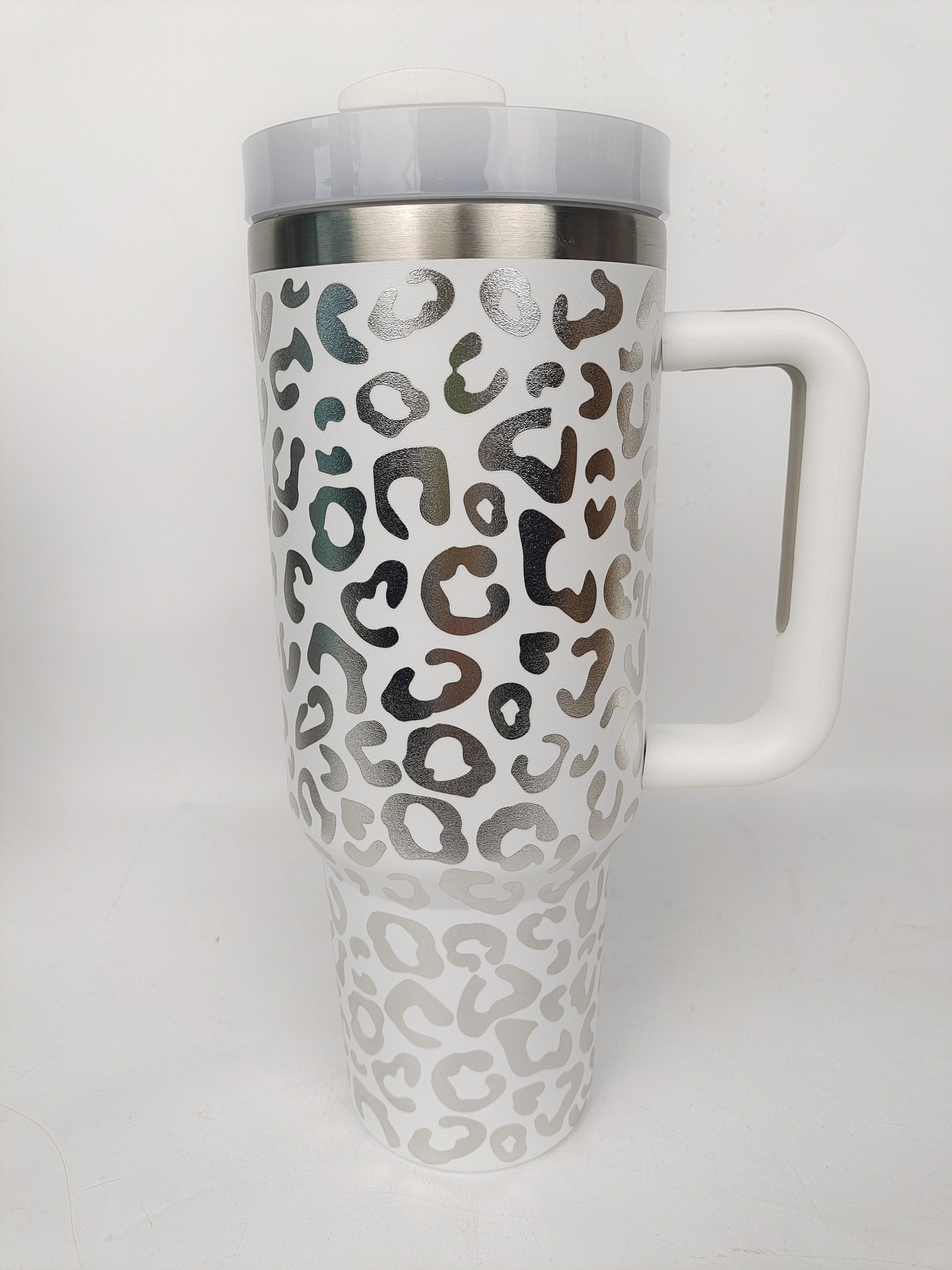 New hot seller H2.0 Holographic paw print Leopard 40oz Adventure popular Tumbler With Handle Ss 18/8 Vacuum Travel Mug