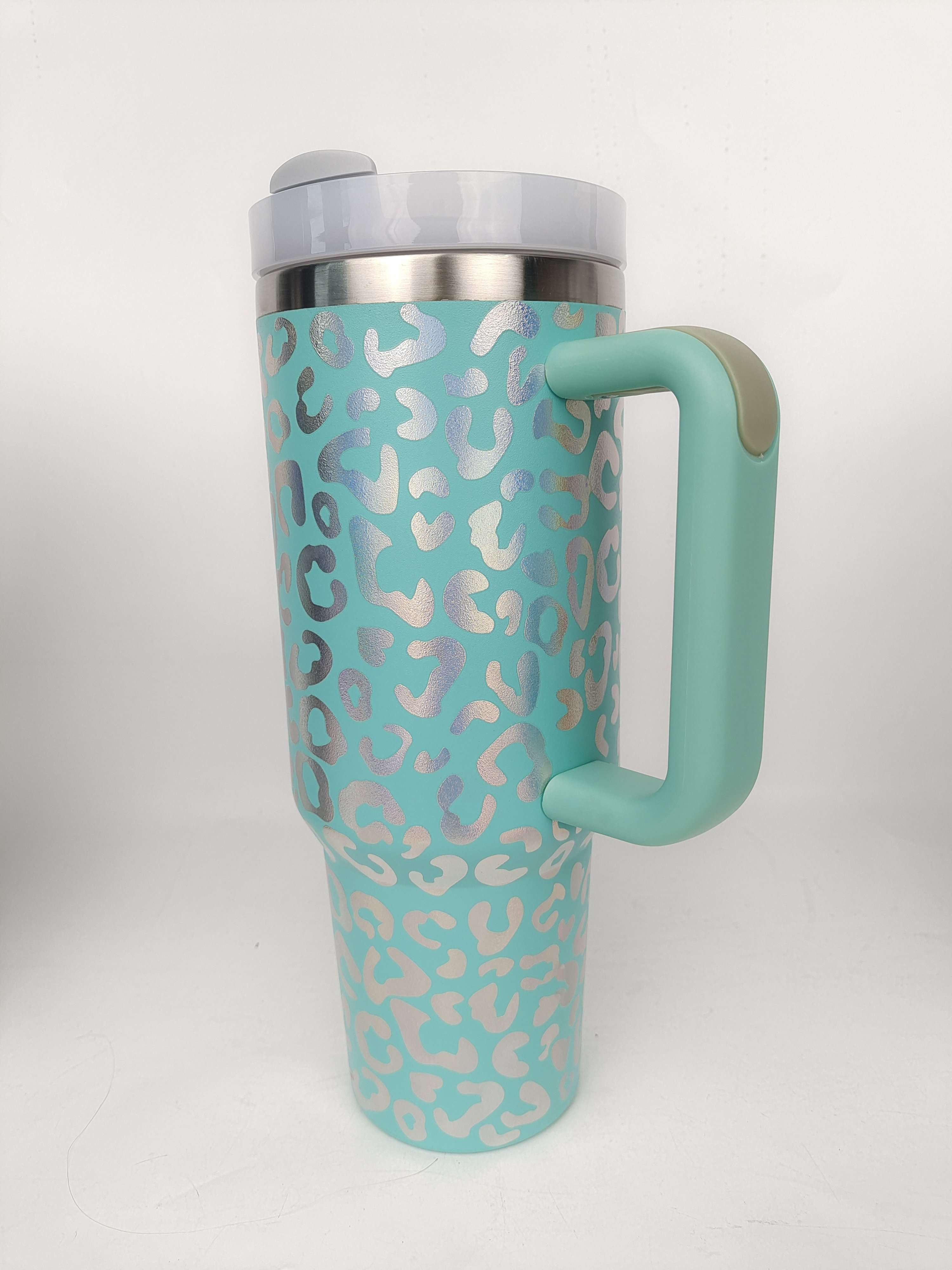 New hot seller H2.0 Holographic paw print Leopard 40oz Adventure popular Tumbler With Handle Ss 18/8 Vacuum Travel Mug