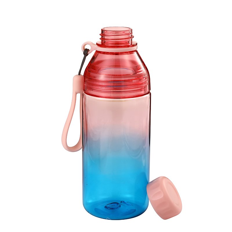 Mini Capacity Plastic Eco-friendly Straw Drinks Water Bottle 500ml Transparent Custom Logo Suitable For Kids