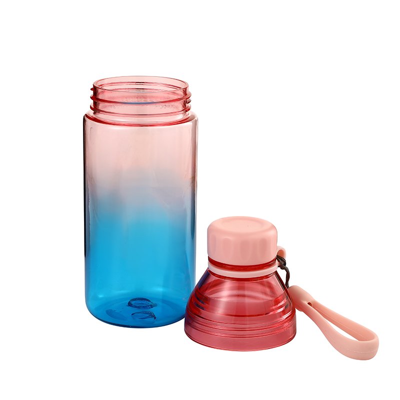 Mini Capacity Plastic Eco-friendly Straw Drinks Water Bottle 500ml Transparent Custom Logo Suitable For Kids