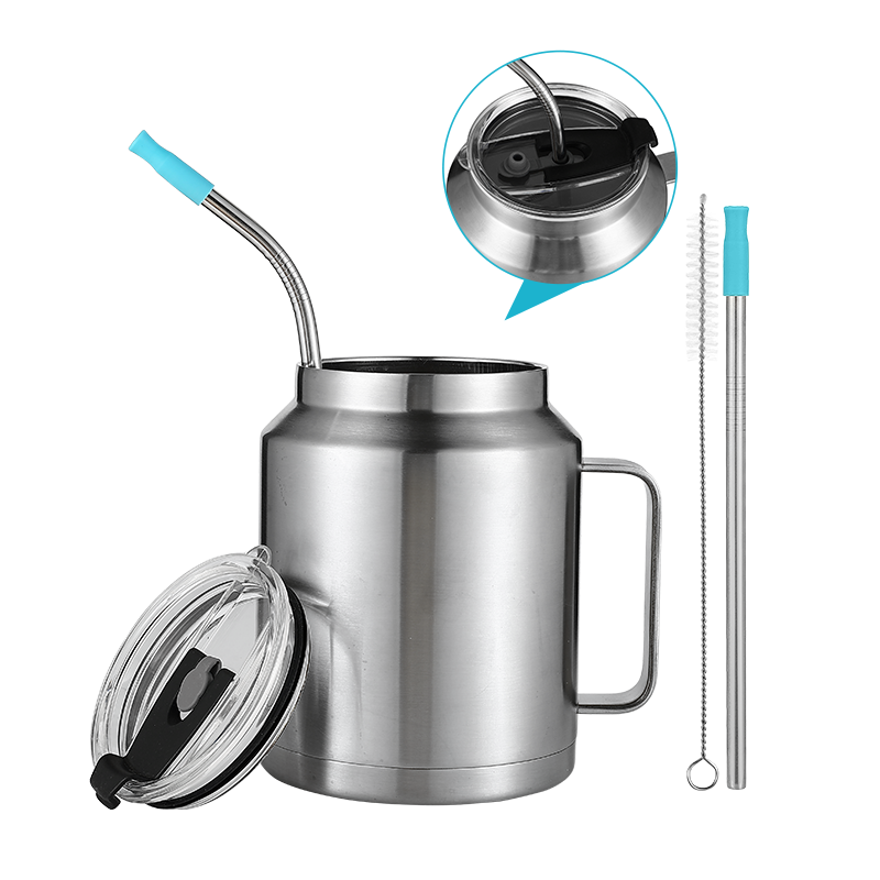 Botellas de agua Acero Inoxidable Stainless Steel Water Bottles Straw Handle Vacuum Insulated Large Capacity