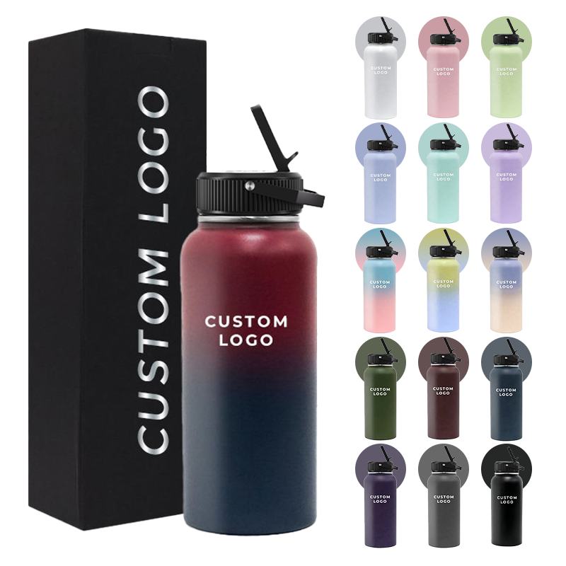 Hot Selling Leak Proof Metal Double Wall Business Stainless Steel Vacuum Flask Water Bottle With Custom Colors Logos
