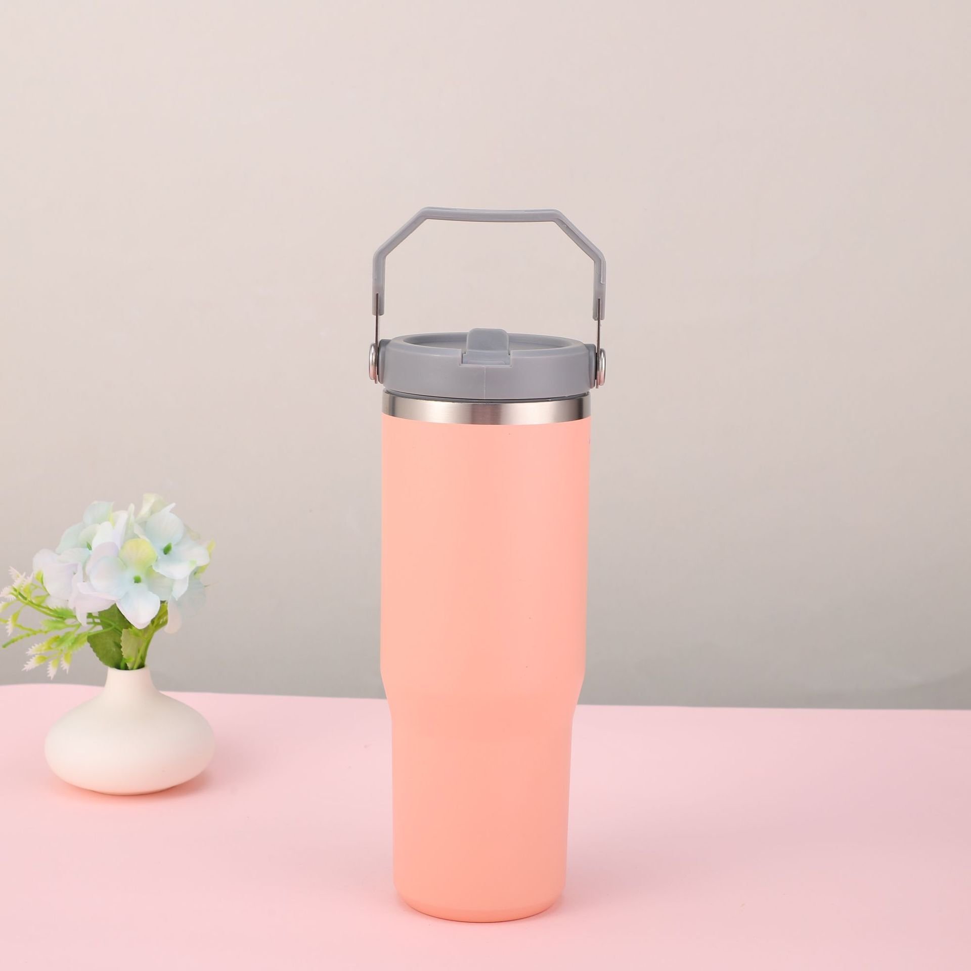 30oz Insulated Tumbler Coffee Mug Cup with Lid with Handle Stainless Steel Double Wall Travel CLASSIC Mugs HANDGRIP