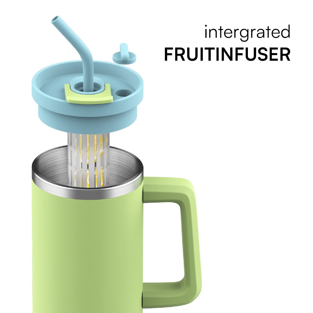 Vacuum Insulated Stainless Steel 40oz Tumbler Cup With Handle And Straw Lid Adventure Travel Cups