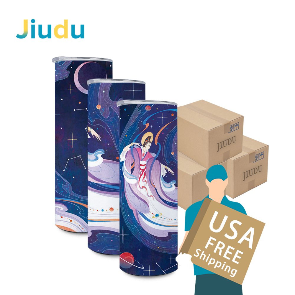 Hot 20oz Straight Sublimation Blank Tumbler Mug Stainless Steel Sublimation Skinny Straight Tumbler Cups In Bulk With Straw