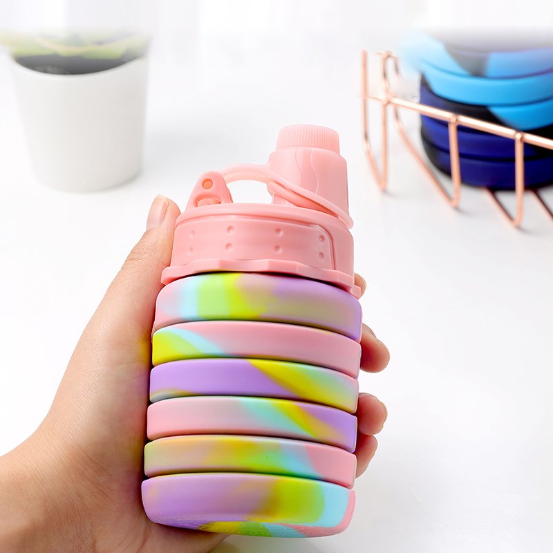 Hot Sale Portable Travel Silicon Collapsible Foldable Water Bottle Portable Silicone Foldable Water Bottle