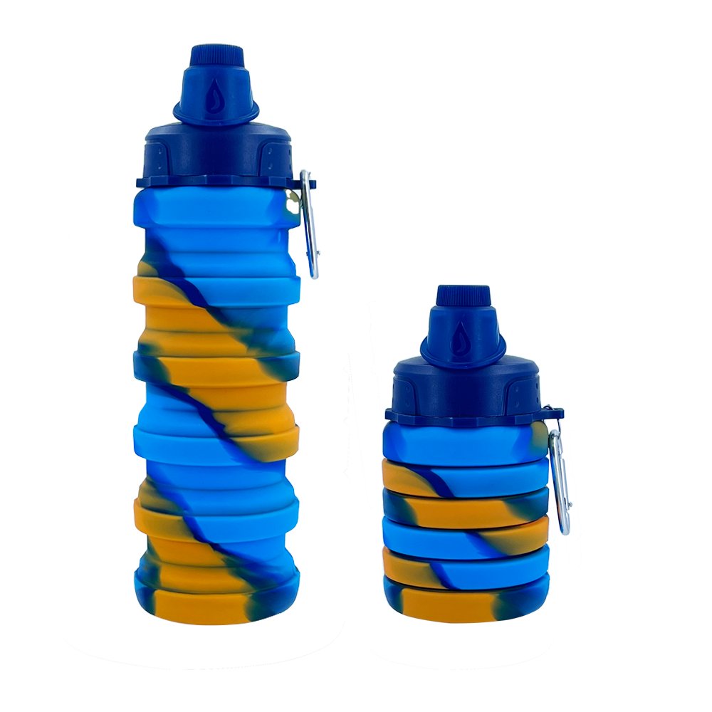 Hot Sale Portable Travel Silicon Collapsible Foldable Water Bottle Portable Silicone Foldable Water Bottle