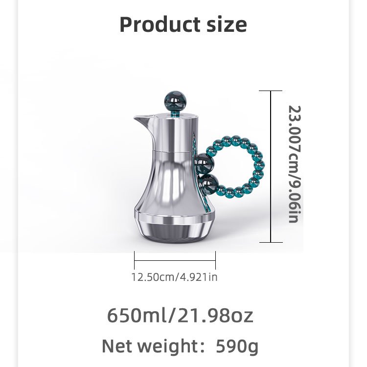 Dallah Arabic Coffee Pot Stainless Steel 304 Luxury Thermos Vacuum Flask Coffee Dallah Arabic Pot