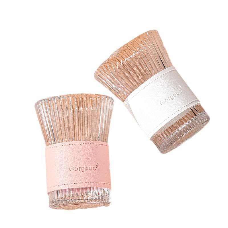 New arrival creative vertical stripe glass coffee cup with lid and handle heat resistant juice milk mug