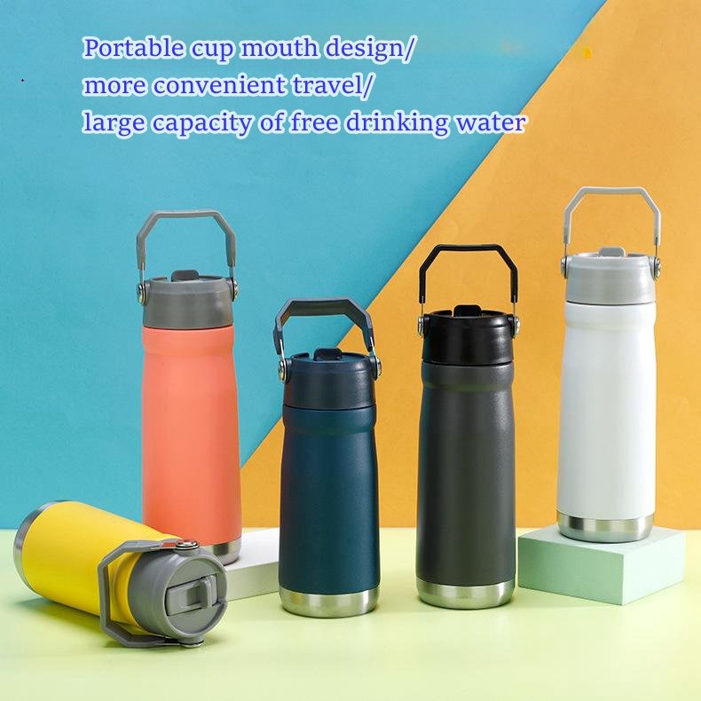 304 Stainless Steel Handle Sports Kettle Large Capacity Portable Outdoor Thermos Cup Household Mountain Climbing Vacuum Flask