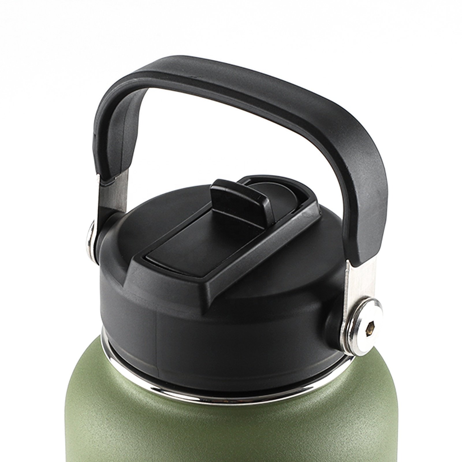 18oz/24oz/32oz/40oz/64oz New Arrival double insulated vacuum flask with metal handle lid ice shaker quality