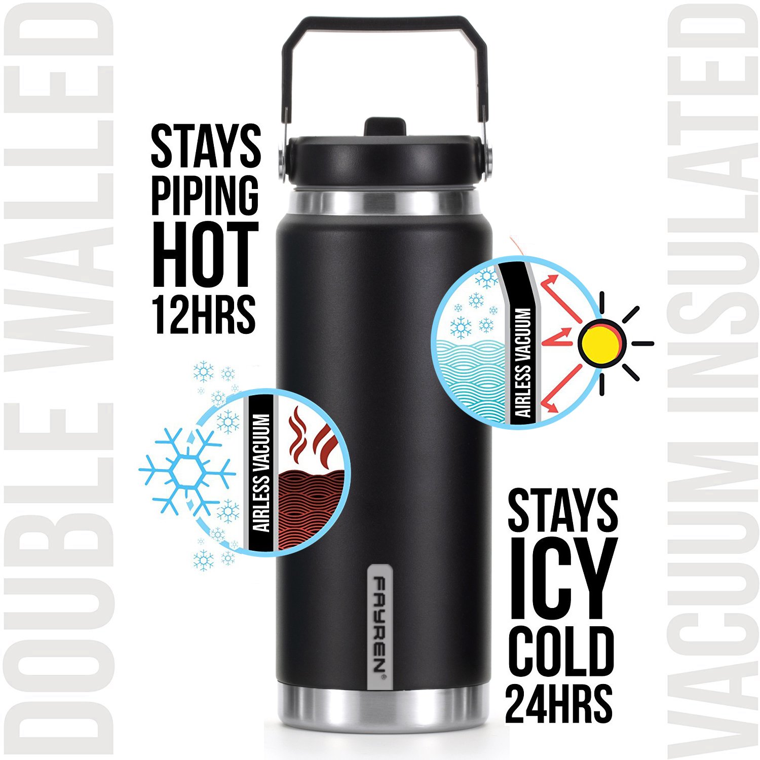 Cold And Hot keeping 600 ml 800 ml Hydro Water Bottle Stainless Steel Coffee Mug Wide Mouth Insulated Vacuum Flasks