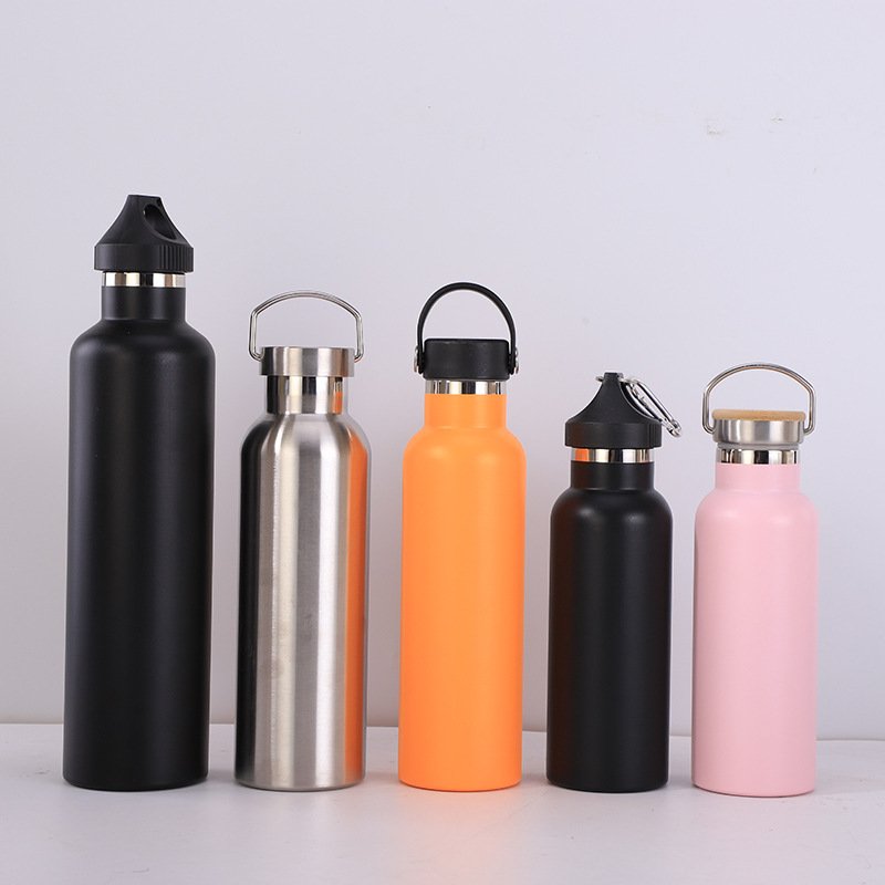 Double Wall Vacuum Insulated Stainless Steel Water Bottle Keeps Water Cold and Hot with Straw Lid for Hiking and Sport
