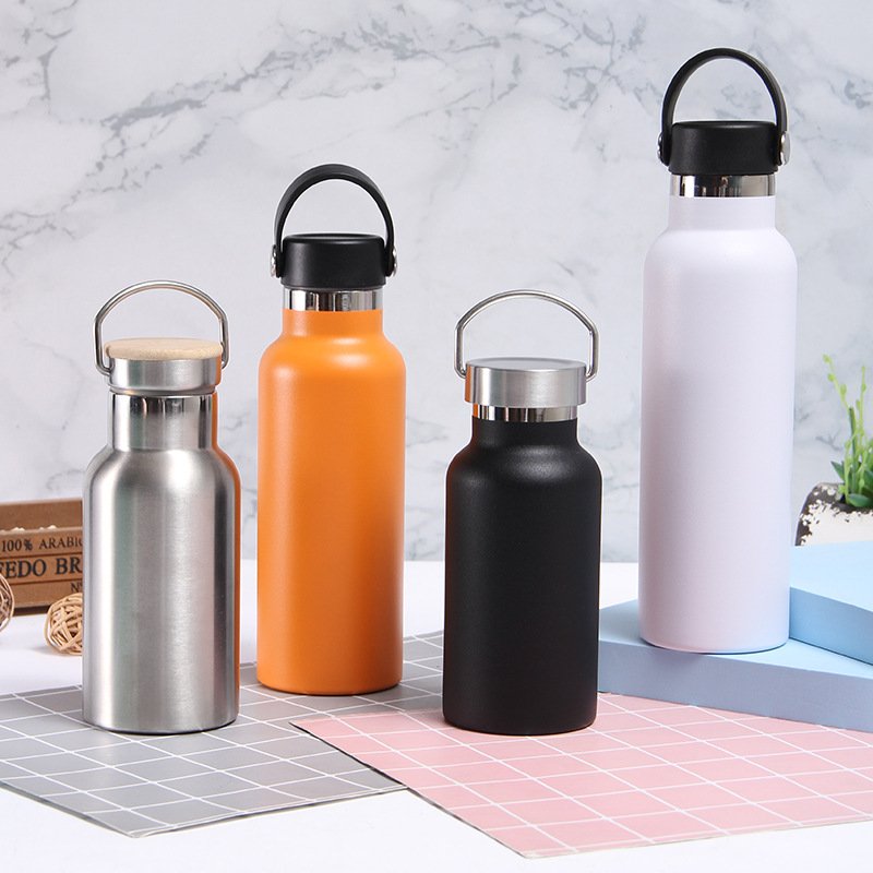 Double Wall Vacuum Insulated Stainless Steel Water Bottle Keeps Water Cold and Hot with Straw Lid for Hiking and Sport