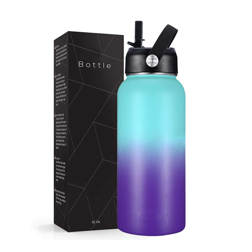 Eco Friendly Hot And Cold Metal Stainless Steel Vacuum Flask 1l Big Sport Water Bottles With Custom Logo
