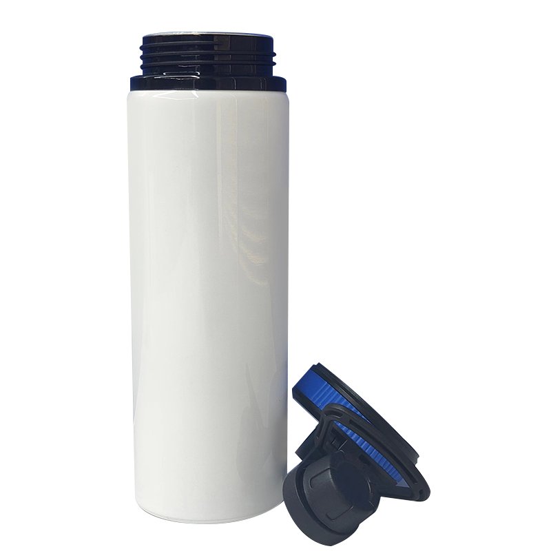 Eco-Friendly Sports Water Drinking Cup With Muti-Color Cover 750ml Sublimation Portable Aluminum Water Bottle
