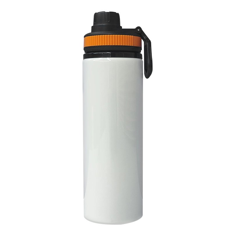 Eco-Friendly Sports Water Drinking Cup With Muti-Color Cover 750ml Sublimation Portable Aluminum Water Bottle
