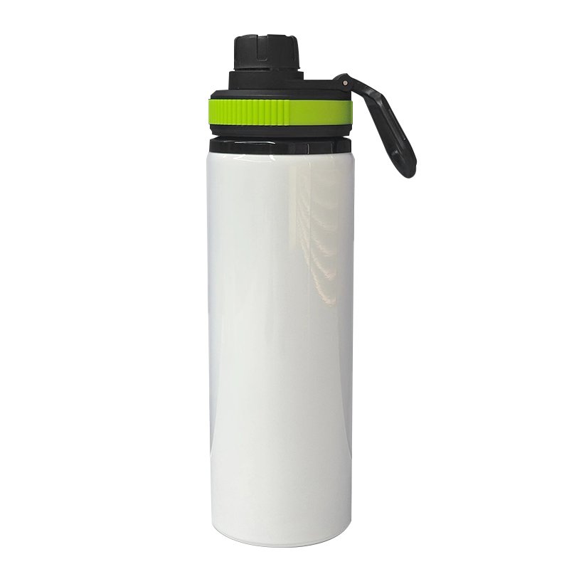 Eco-Friendly Sports Water Drinking Cup With Muti-Color Cover 750ml Sublimation Portable Aluminum Water Bottle