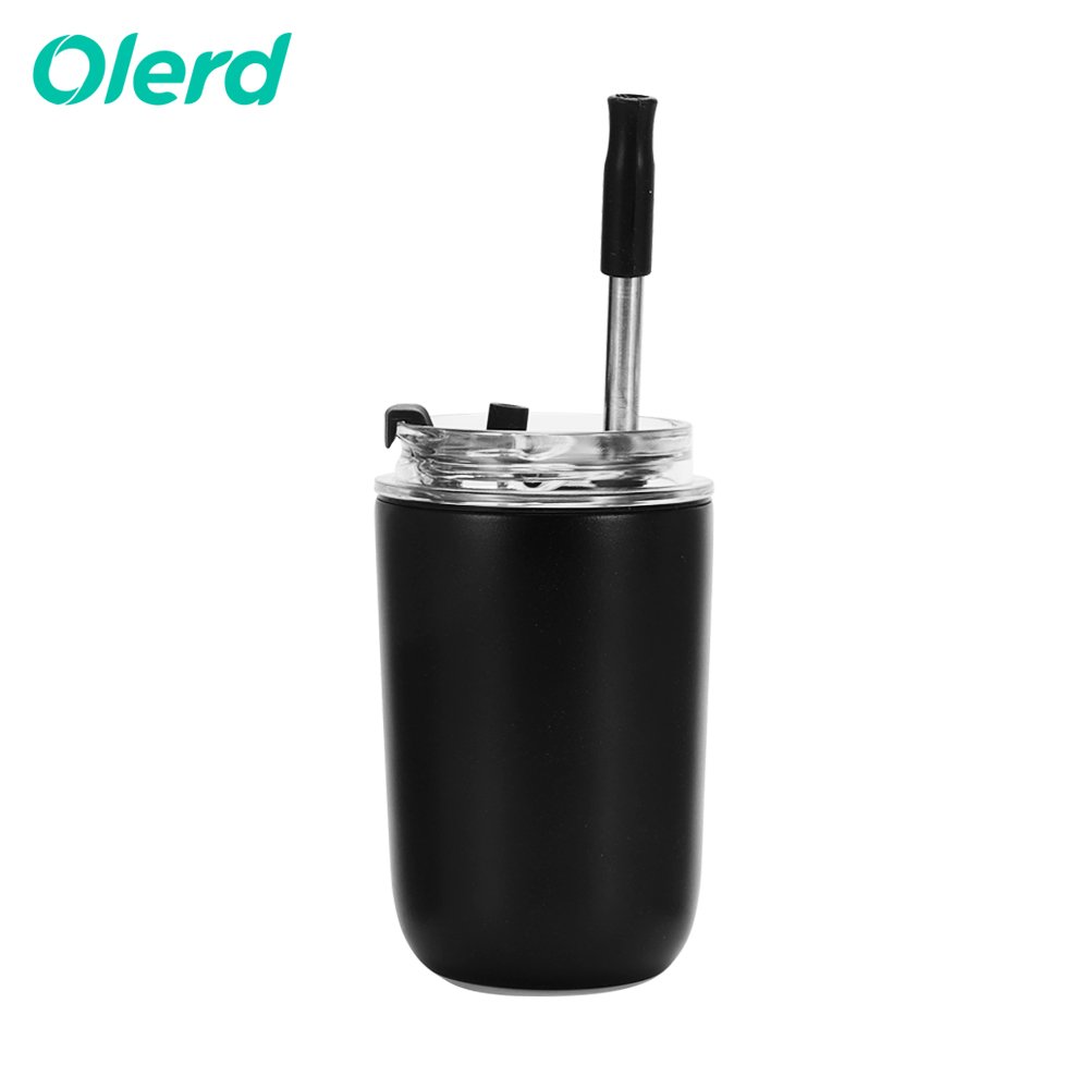 High Quality 280ML coffee mug double wall cute stainless steel water bottle tumbler with straw