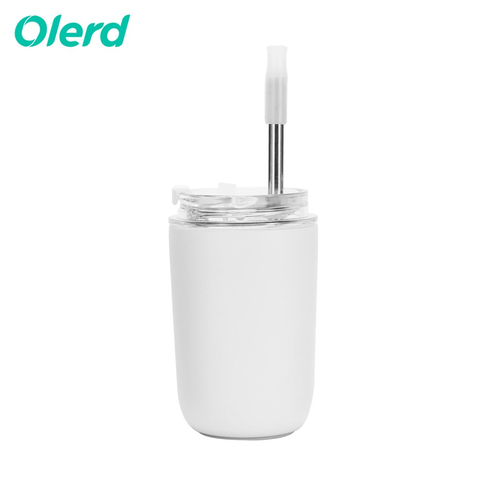 High Quality 280ML coffee mug double wall cute stainless steel water bottle tumbler with straw