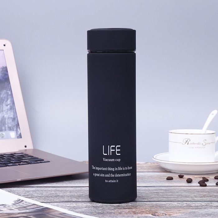18 oz 500ml Business style custom double layered vacuum flask stainless steel insulated bottle sport water termos with lid