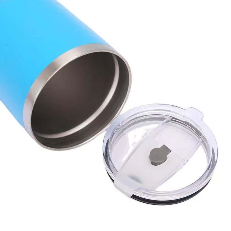 Insulated Double-Layer Stainless Steel Coffee Cups Lids Portable Vintage Style Travel Cups Wholesale Reusable Water Sports Use