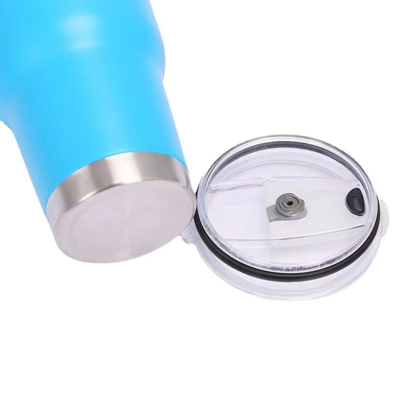 Insulated Double-Layer Stainless Steel Coffee Cups Lids Portable Vintage Style Travel Cups Wholesale Reusable Water Sports Use