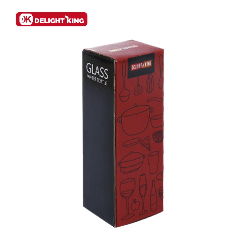 High borosilicate glass water drinking bottle classic design with bamboo lid BPA free glass fancy glass water bottle