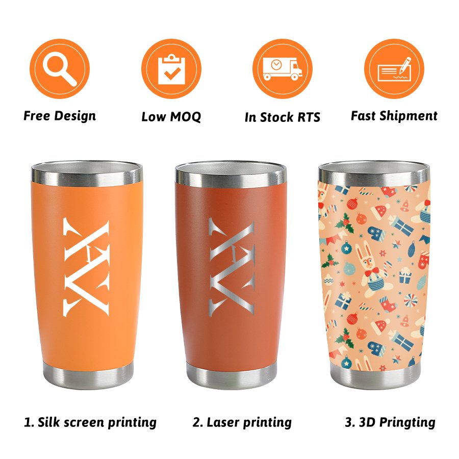 Custom Printed 20Oz 30Oz Drinkware Vacuum Sealed Trumble Tumbler Wholesale In Bulk Vacuum Cold Travel Cup Coffee Mugs