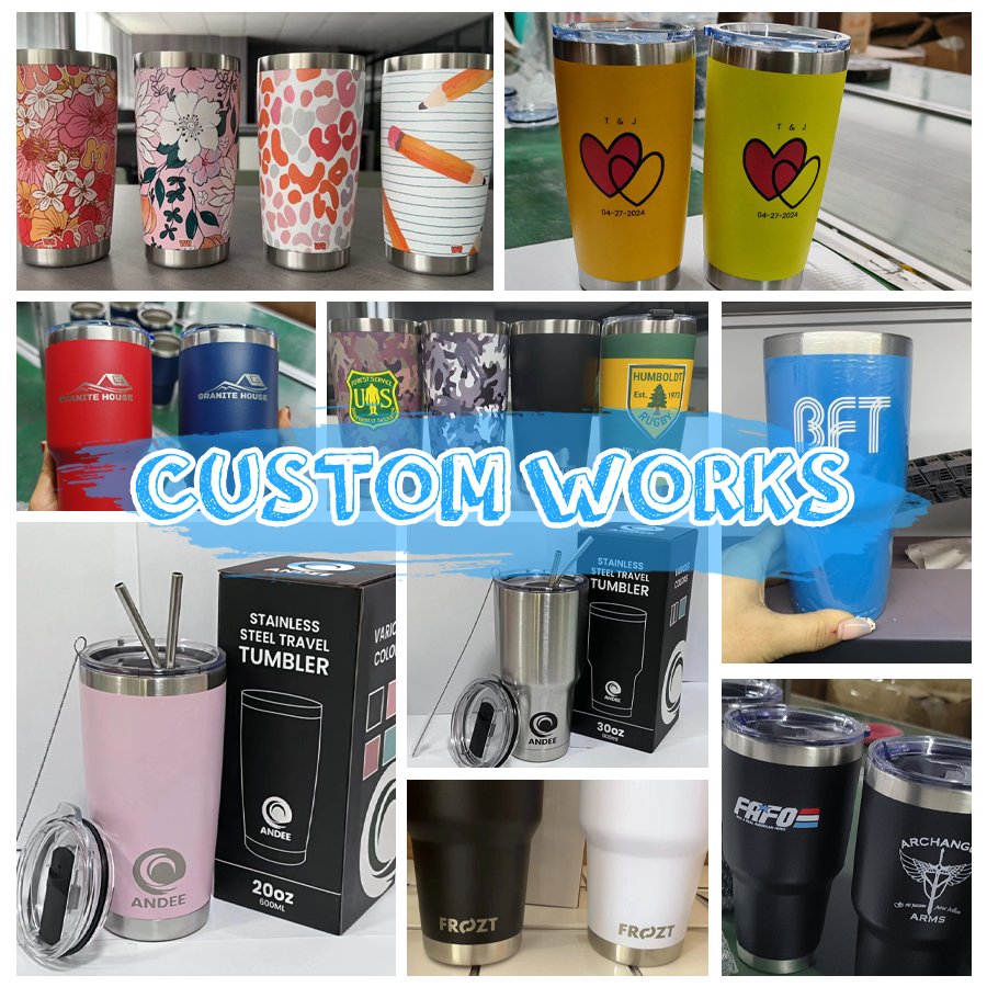 Custom Printed 20Oz 30Oz Drinkware Vacuum Sealed Trumble Tumbler Wholesale In Bulk Vacuum Cold Travel Cup Coffee Mugs