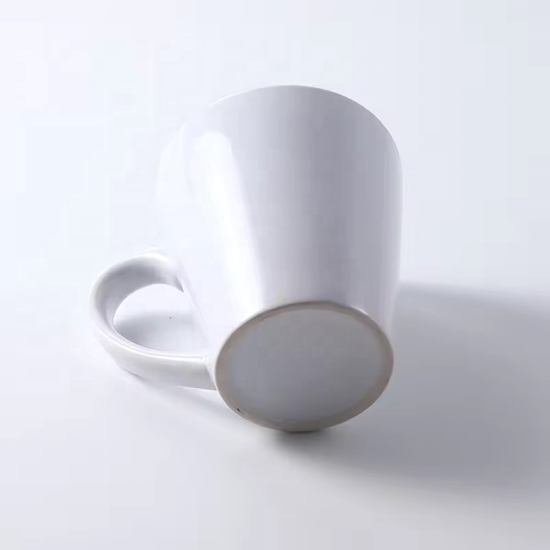 Prosub Wholesale Conical 12oz Sublimation Coffee Mug Custom Printing Blank White Sublimation Ceramic Cup