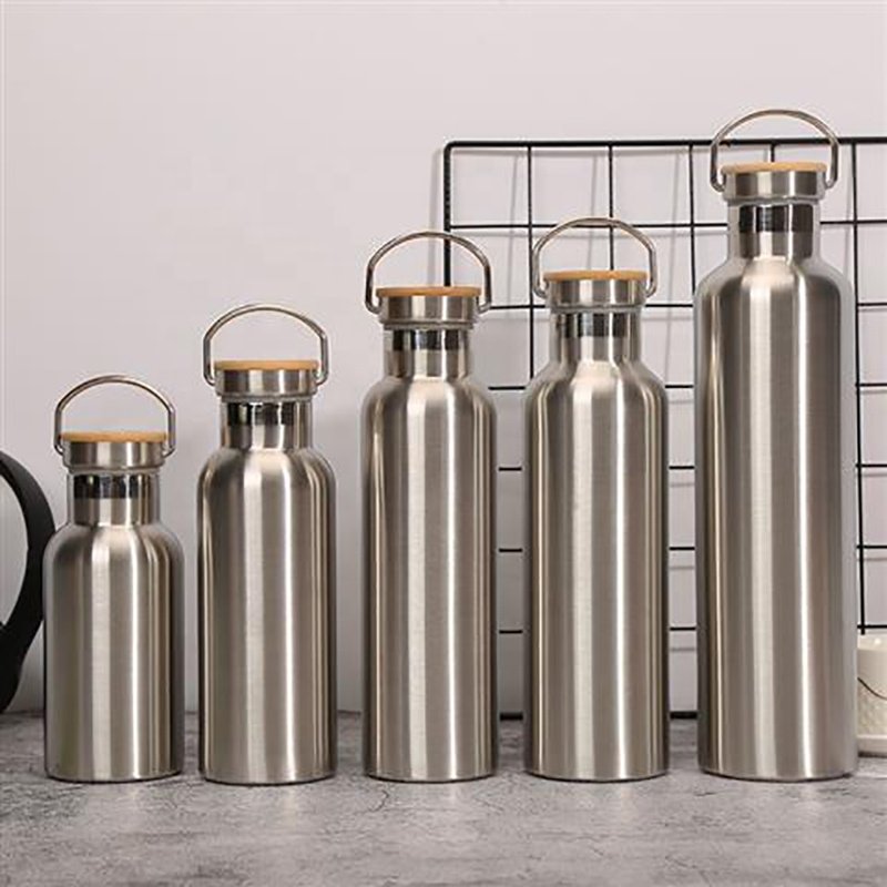 Different capacity double walled stainless steel water bottles vacuum flasks wide mouth bottle