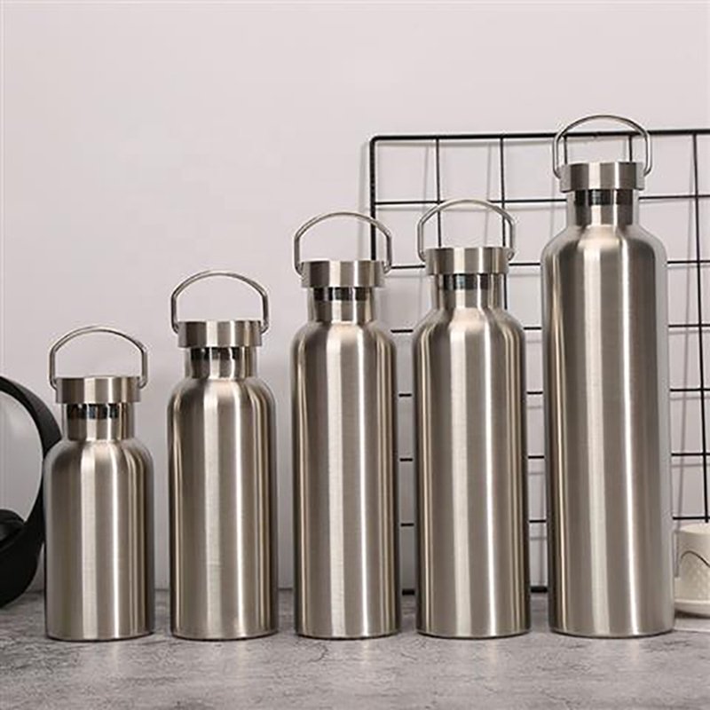 Different capacity double walled stainless steel water bottles vacuum flasks wide mouth bottle