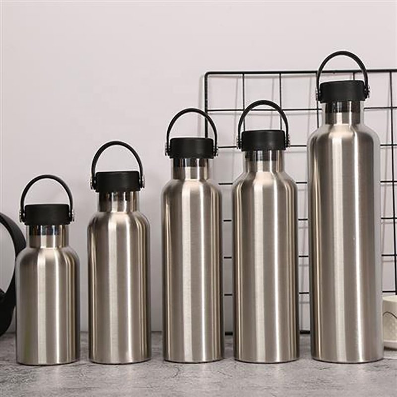 Different capacity double walled stainless steel water bottles vacuum flasks wide mouth bottle