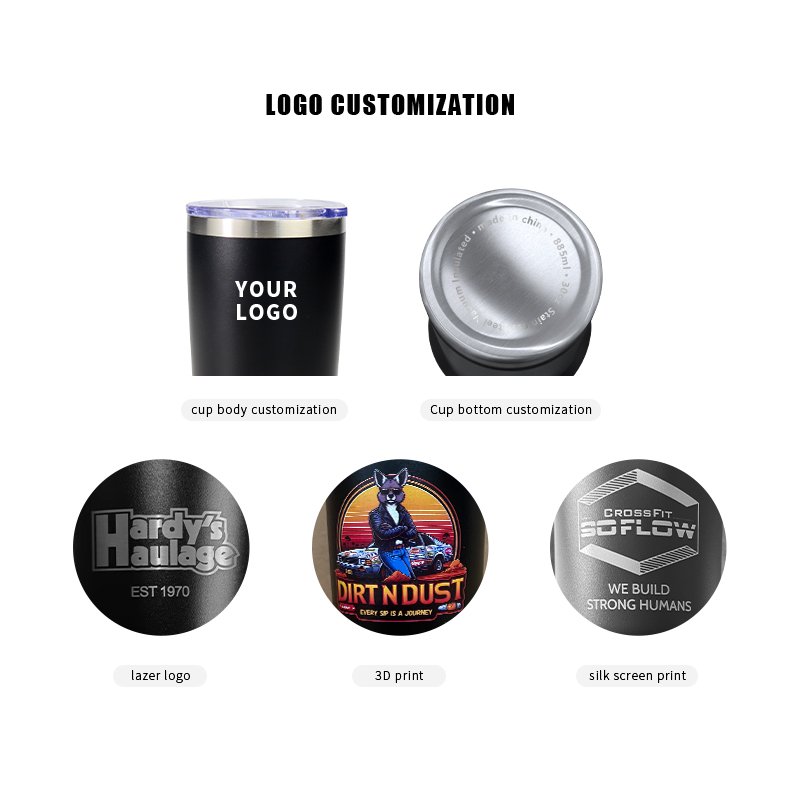 Custom Coffee Cup 20 oz Tumbler Stainless Steel Vacuum Insulated 20oz Water Drink Cup With Lid And Straw For Laser Engraving