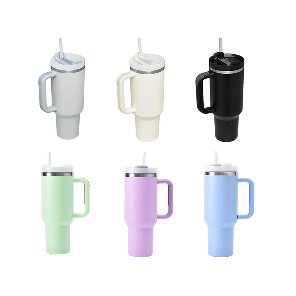 Yeway 40 oz Tumbler With Handle and Straw Lid Travel Mug Eco friendly BPA free 304 Stainless Steel water bottle