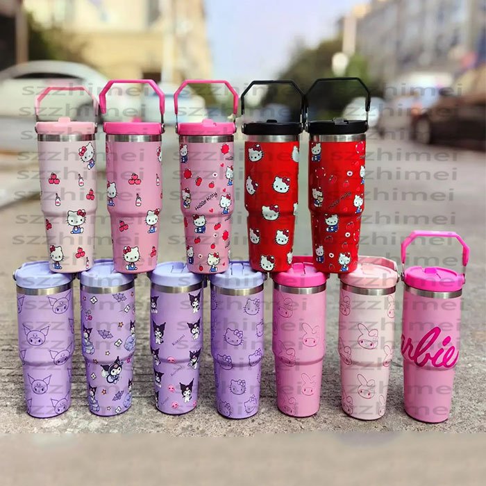 New high capacity Wholesale 40oz Stainless Steel Insulated Cup Car Travel Coffee Mug Water Bottle with Handle Lid Straw