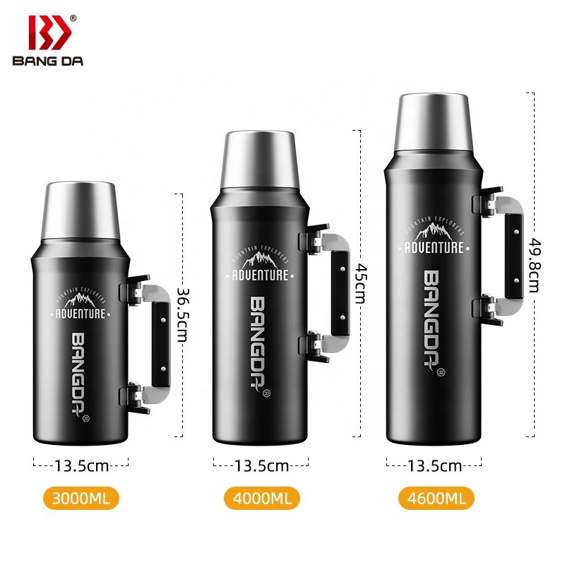Wholesale Big Capacity 304 Full Steel Cover Vacuum Stainless Steel Travel Car Kettle Travel Outdoor Sports Water Bottle