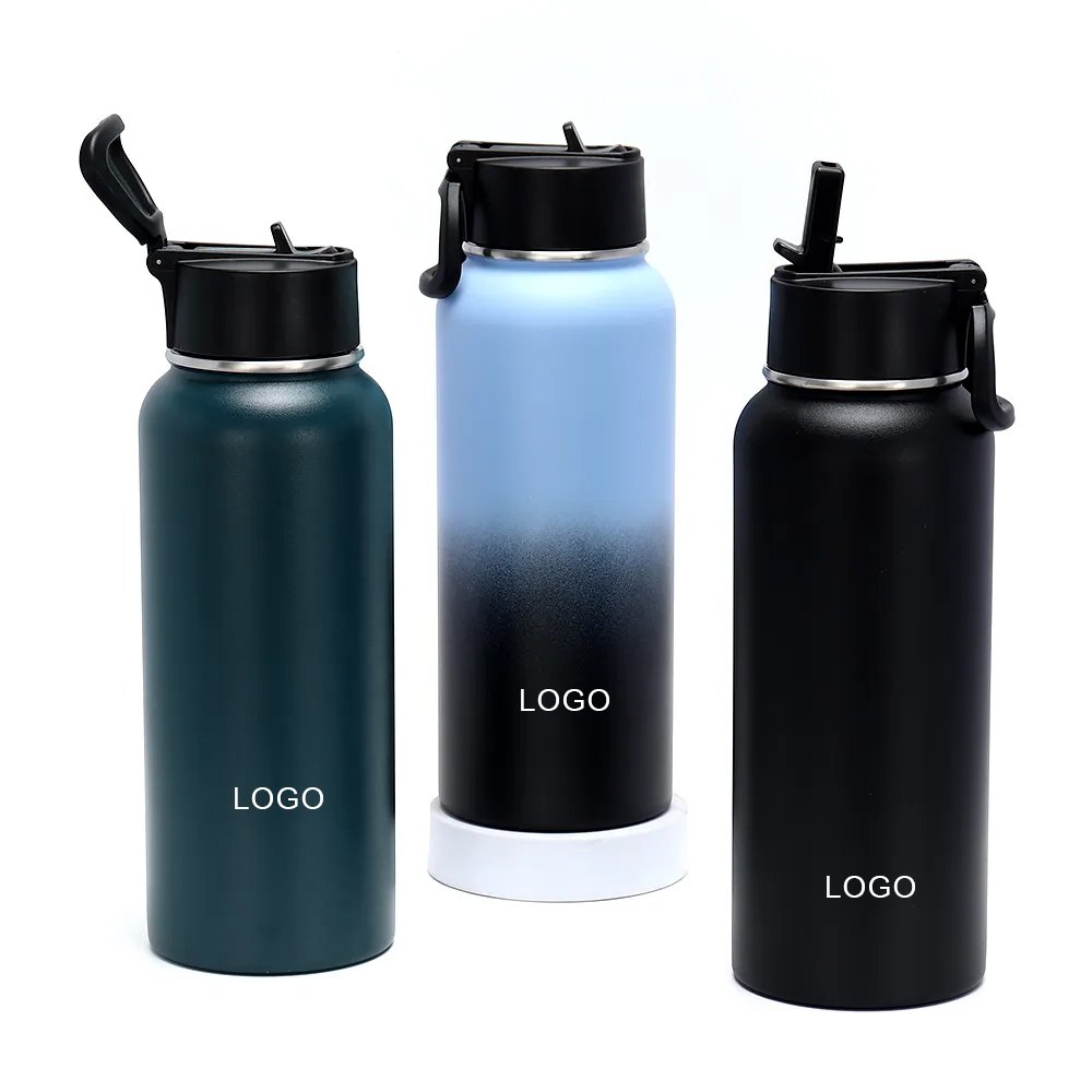 32oz 1000ml Vacuum Flask Wide Mouth Water Bottle Insulated Double Wall Stainless Steel Water Bottle