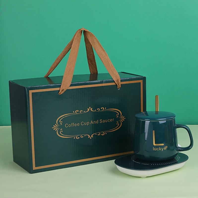 Gift Set Ceramic Mug Heating Pad Temperature Control Smart Coffee Mugs Cup Warmer With Custom Logo