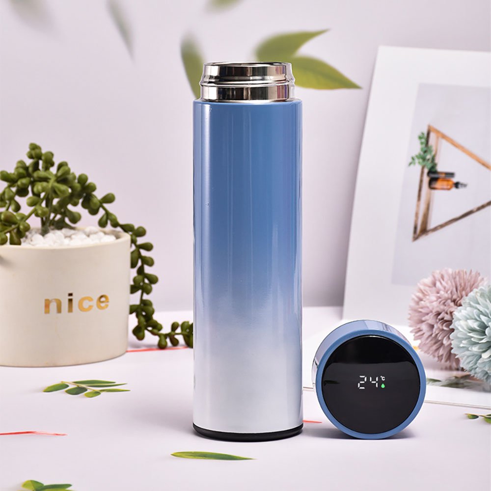 Custom Warmer Double Wall Stainless Steel Thermo Bottles Sealed Led Temperature Display Smart vacuum flasks & thermoses