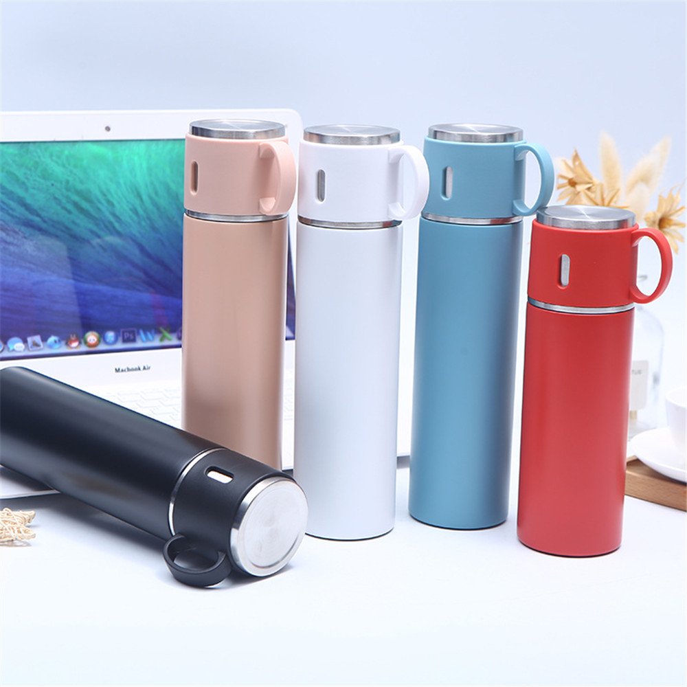stainless steel vacuum flask 500ml vacuum gift set travel mug thermos water bottle